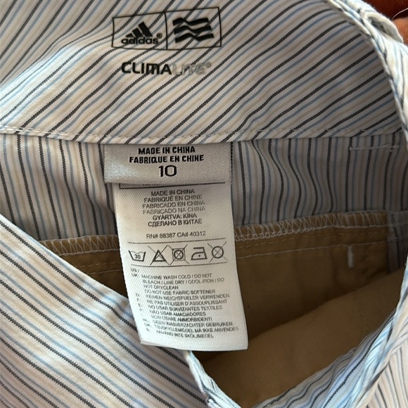 Women’s Adidas Climalite Striped Polyester & Spandex Athletic Golf Shorts Sz 10 - Picture 7 of 8